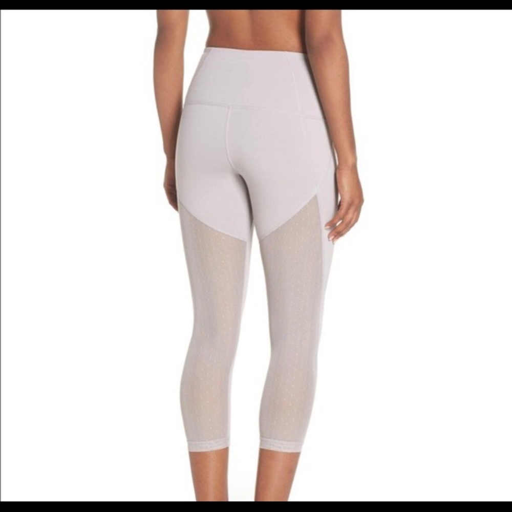 Zella grey high waist leggings with mesh back